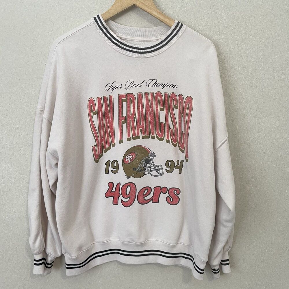 Abercrombie & Fitch San Francisco 49ers Graphic Oversized Crewneck Sweatshirt S
